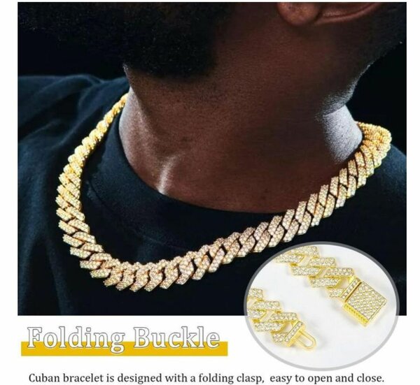 Collier Cuban Lien Doré Homme