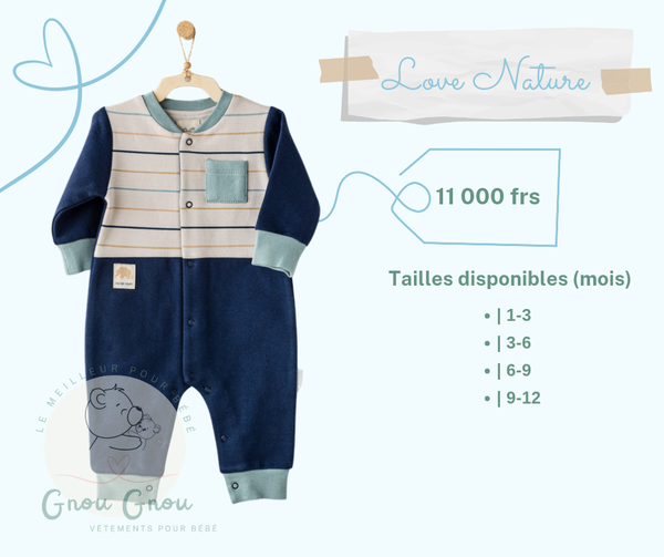 Grenouillère Bébé Coton Bio