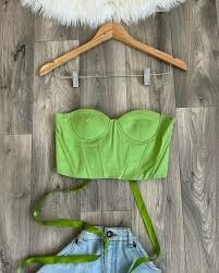 Bustier vert tendance
