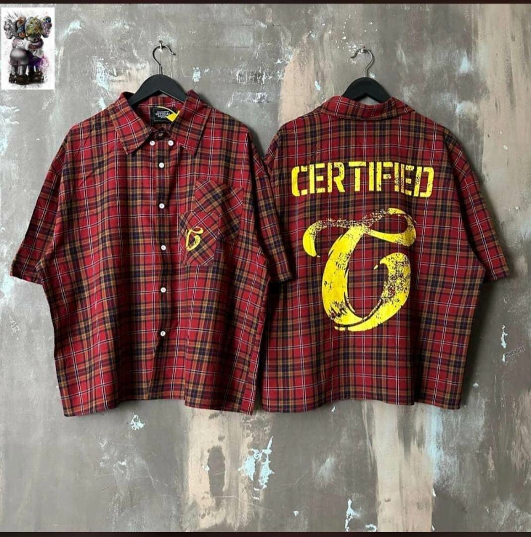 Plaid Oversized Button-Up Shirt