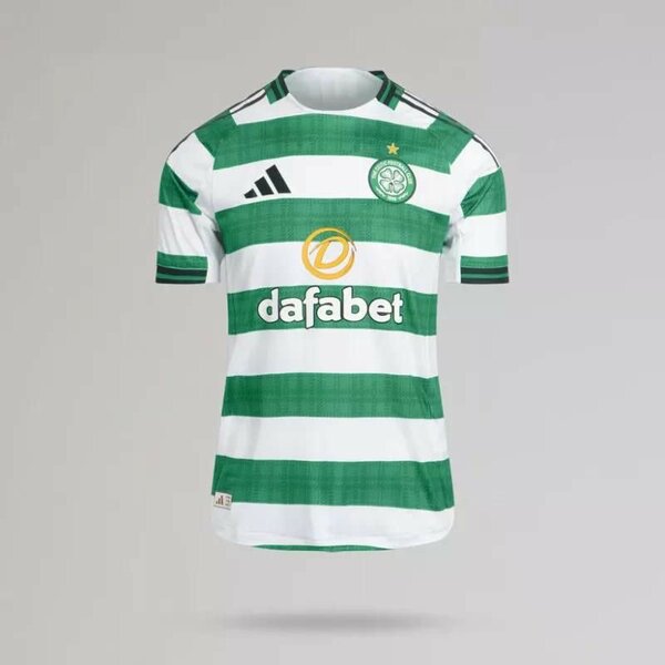 Maillot de football rayé vert