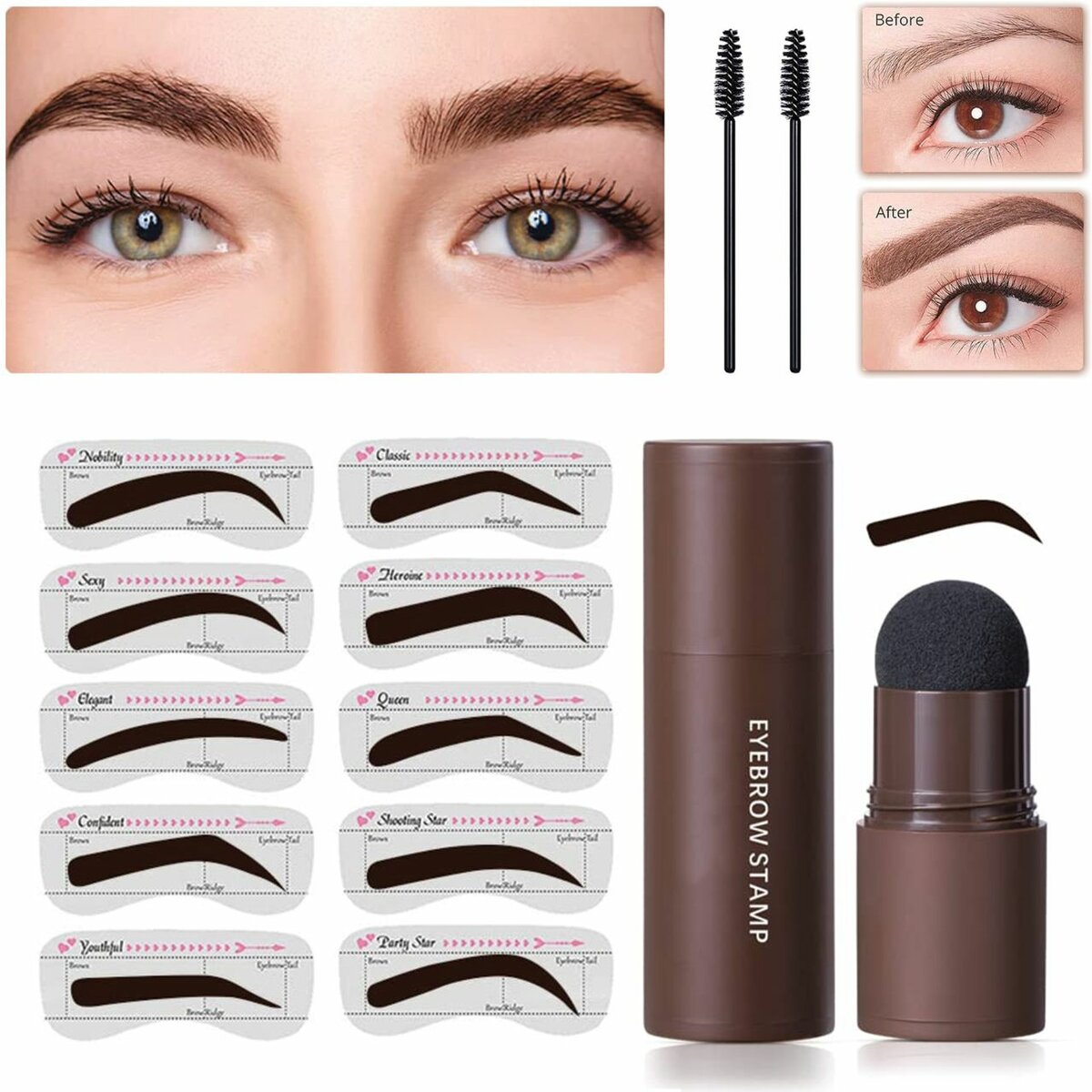 Eyebrow Stamp Shaping Kit with Stencils