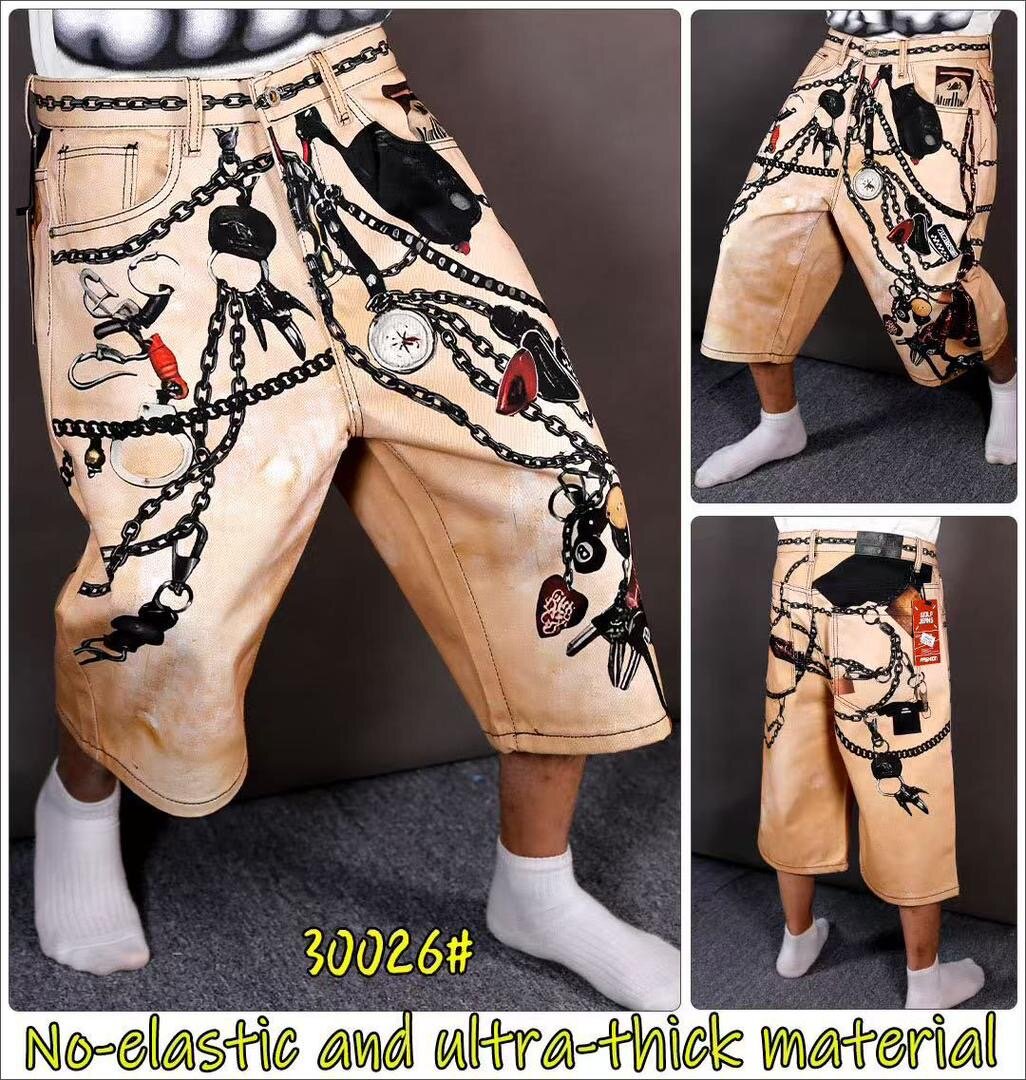 Shorts en jean imprimés originaux