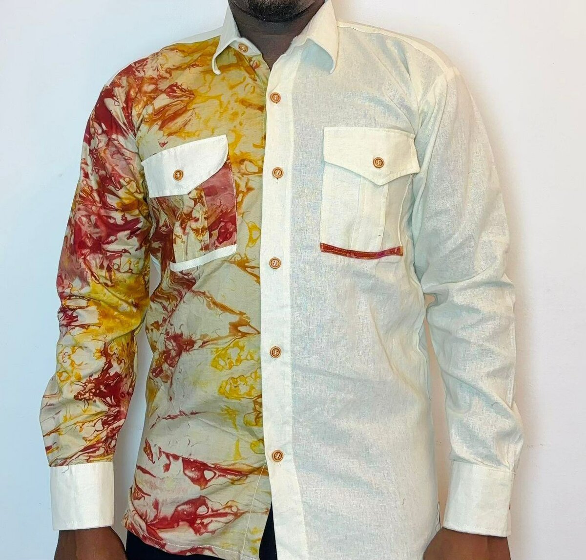 Chemise Homme Patchwork Tendance