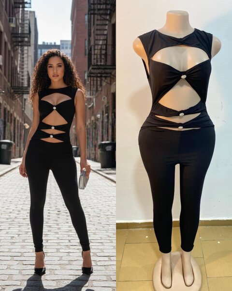 Combinaison sexy découpée