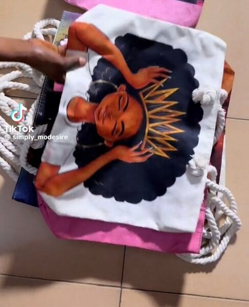 Sac fourre-tout avec motif artistique