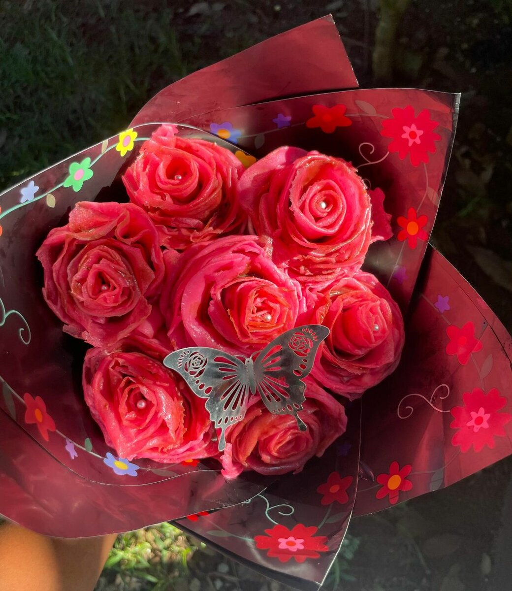 Bouquet de roses roses éclatantes