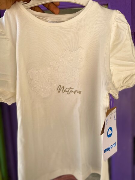 T-shirt enfant blanche "Nature"