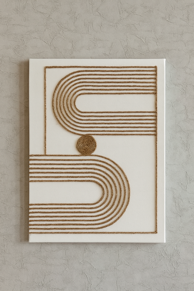 Tableau Art Mural en Corde