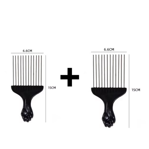 2 PEIGNES À CHEVEUX AFRO FER
