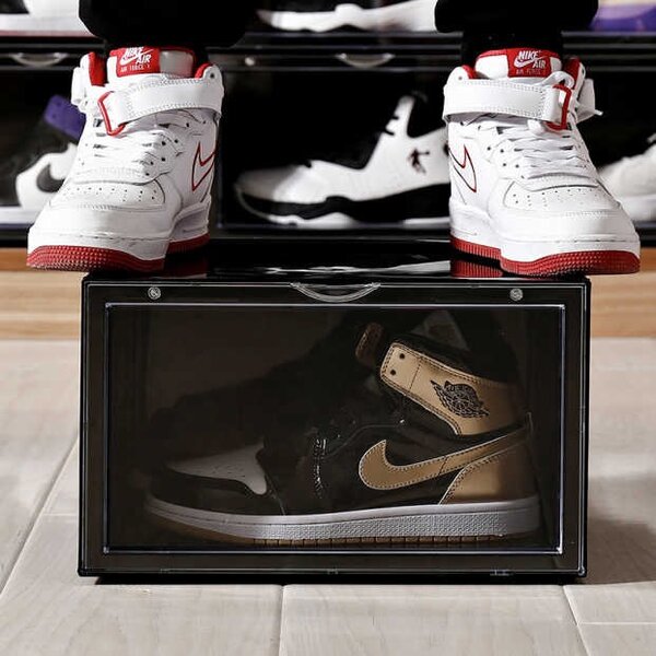 Black Stackable shoe Box