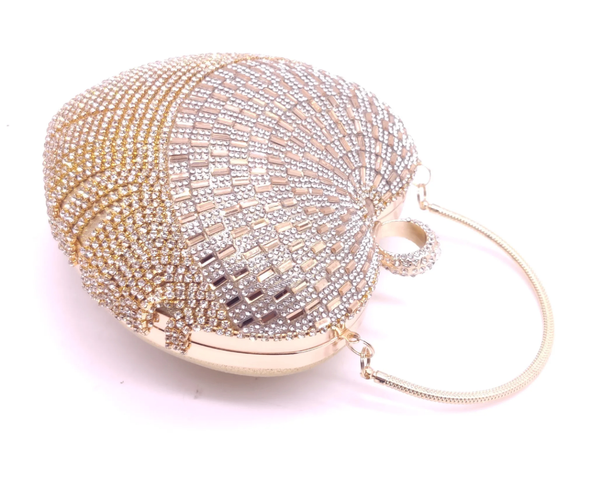 Sac à main cœur strassé