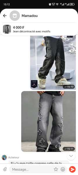 Jeans décontractés avec motifs