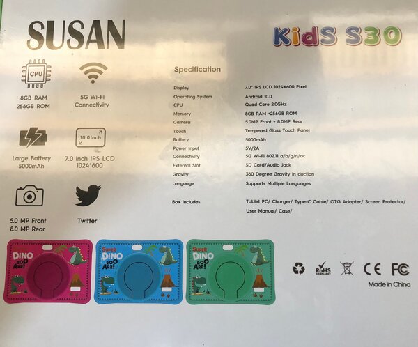 Tablette Enfant Susan S30