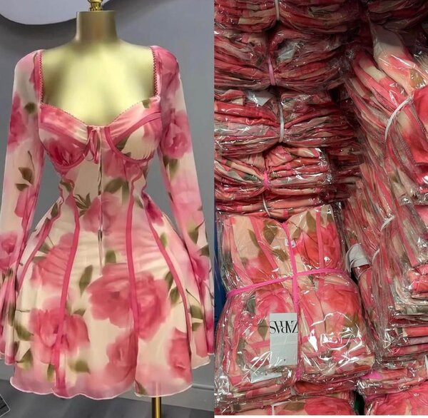 Robe fleurie évasée