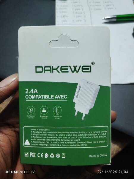 Chargeur rapide Dakewei 2.4A