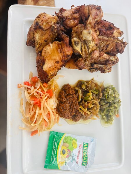 Poulet Grillé avec des légumes