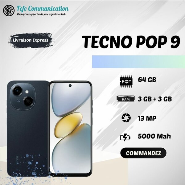 Tecno Pop 9 - 64GB - 6GB Ram