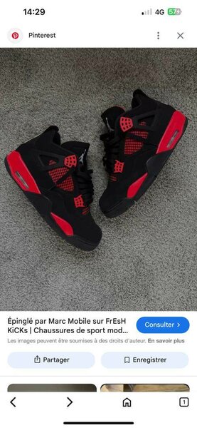 Baskets Nike Jordan 4 stylé
