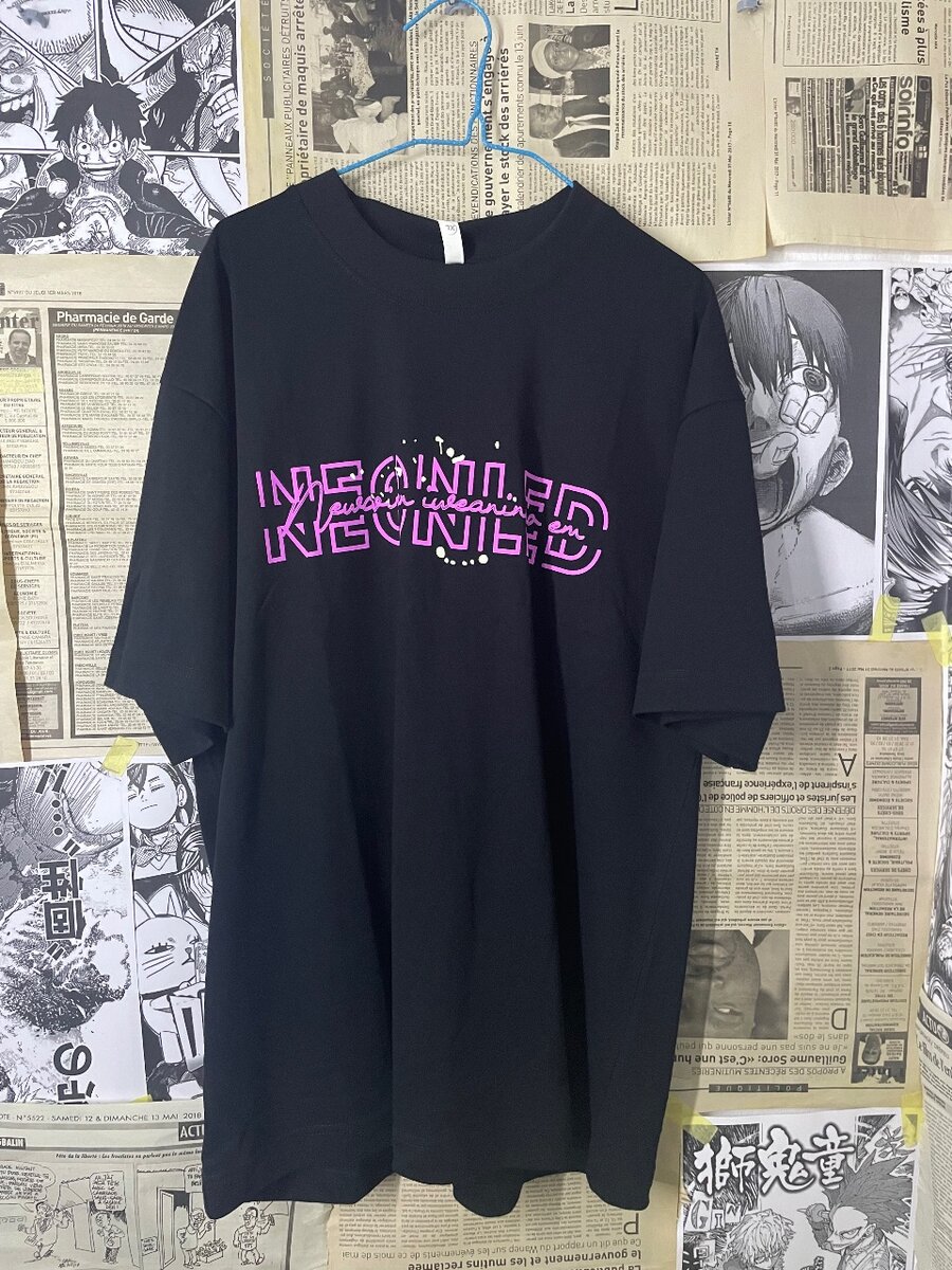 T-shirt graphique unisexe noire