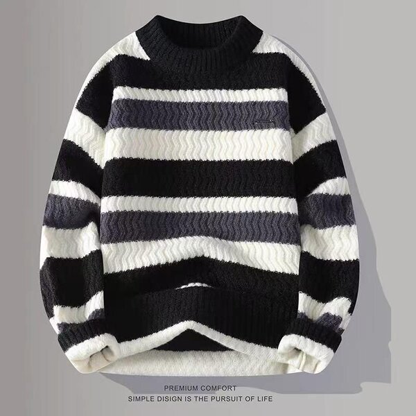 Pull à rayures multicolores