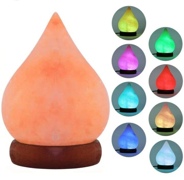 Himalayan Salt Lamp Wooden Cottage Design with Multi