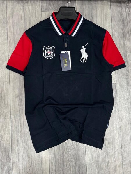 Polo Classique Homme Noir Rouge