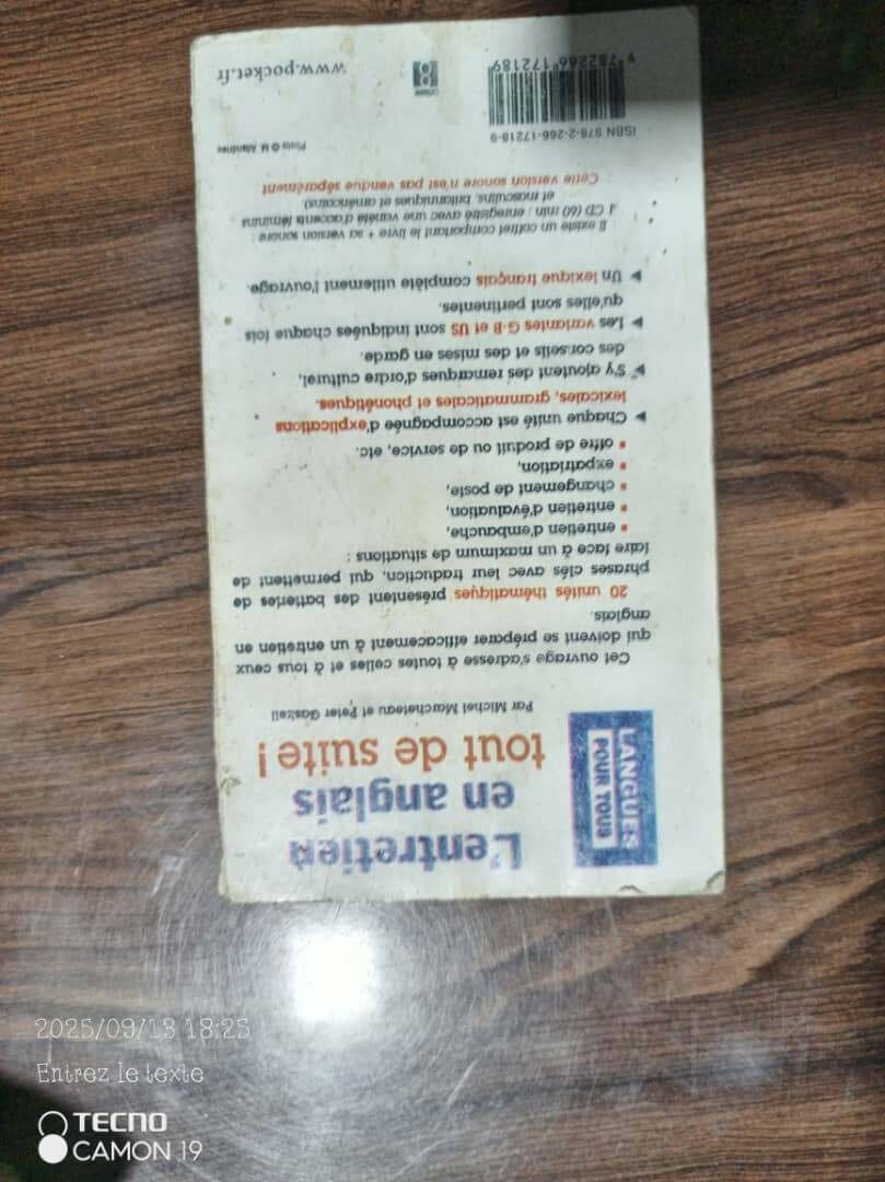 Livre Apprendre l'Anglais