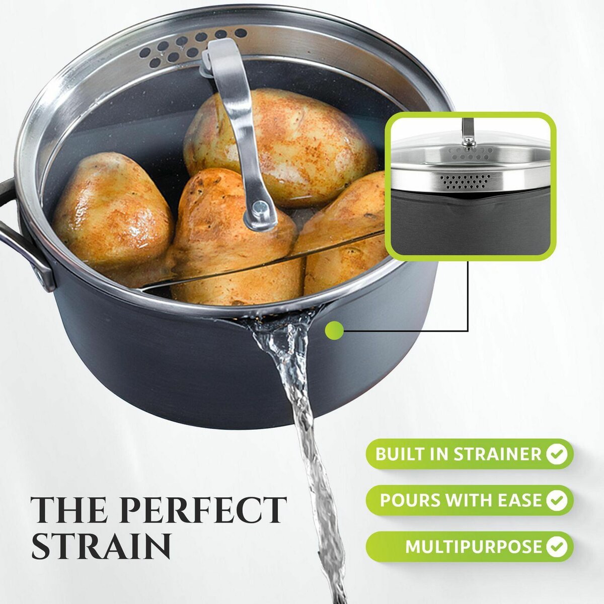 Granitestone Armor Max Pots and Pans Set Hard Anodized Cookw