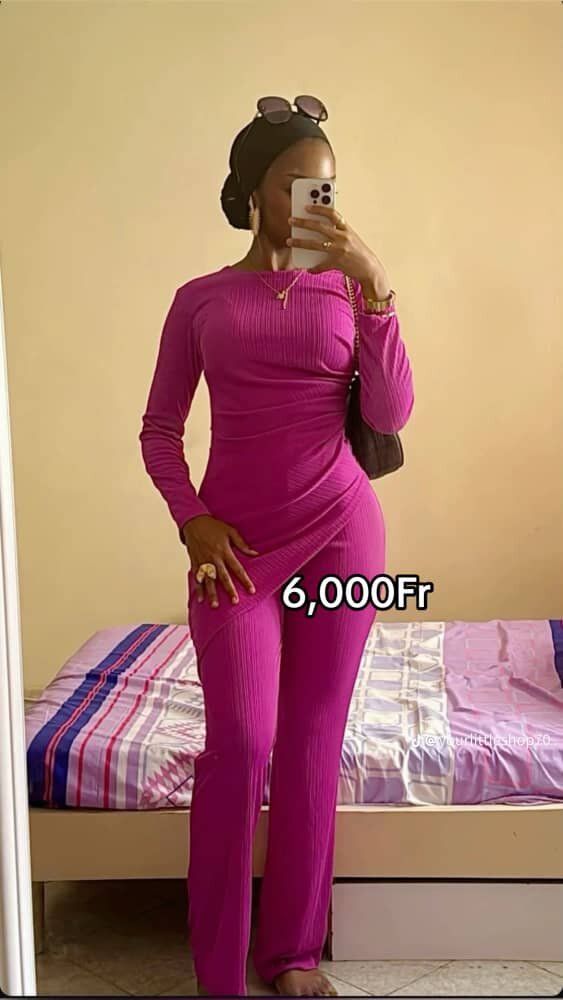 Ensemble élégant femme rose