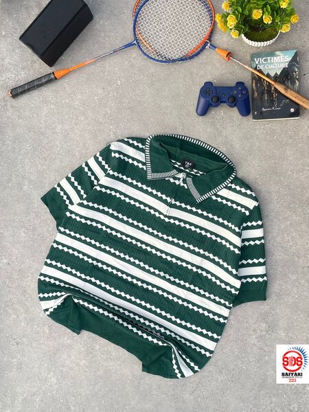 Polo à Rayures Vertes