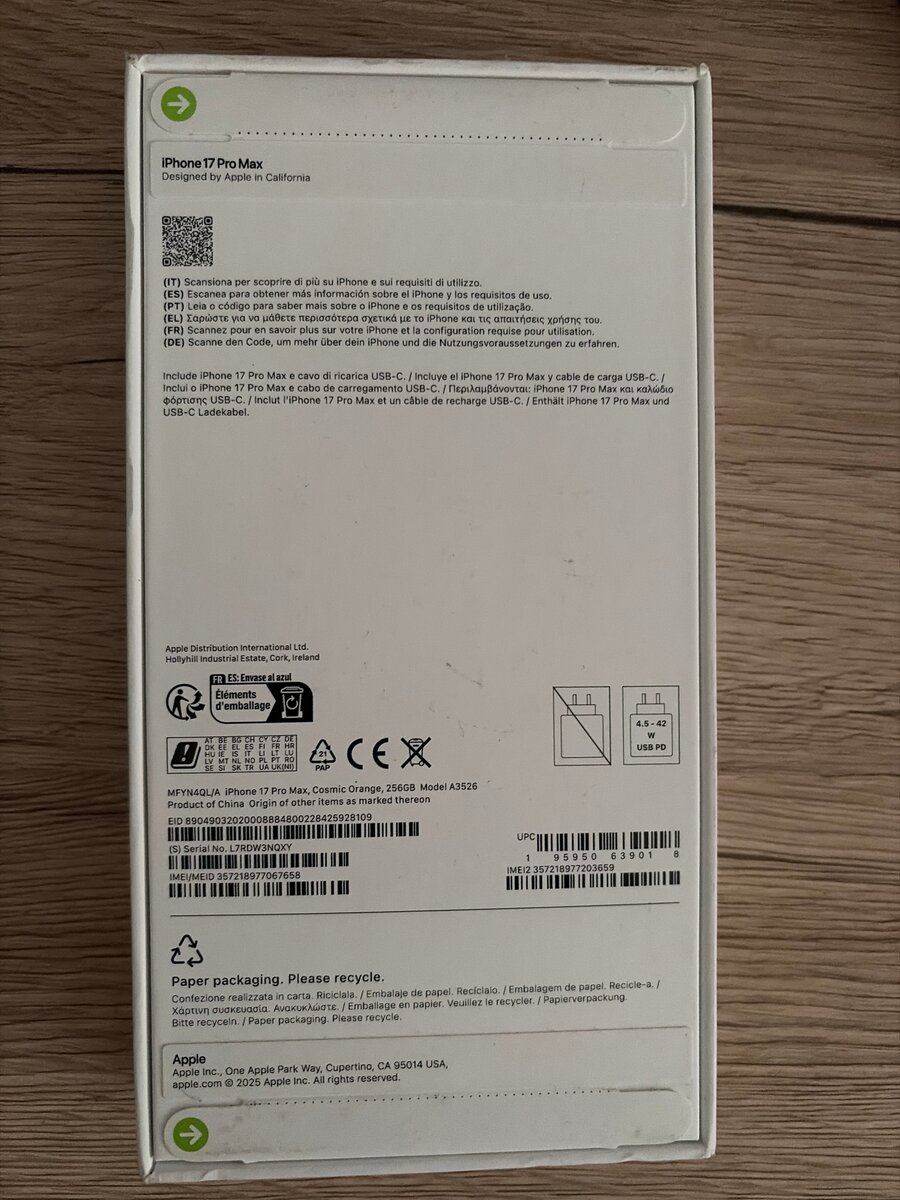 iPhone 17 Pro Max Orange 256gb