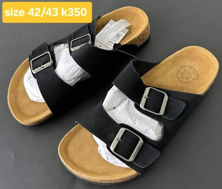 Black Suede flip flops