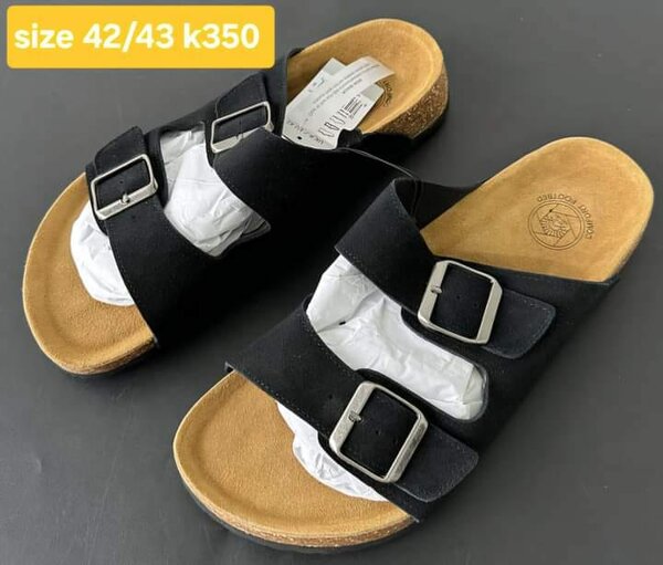 Black Suede flip flops