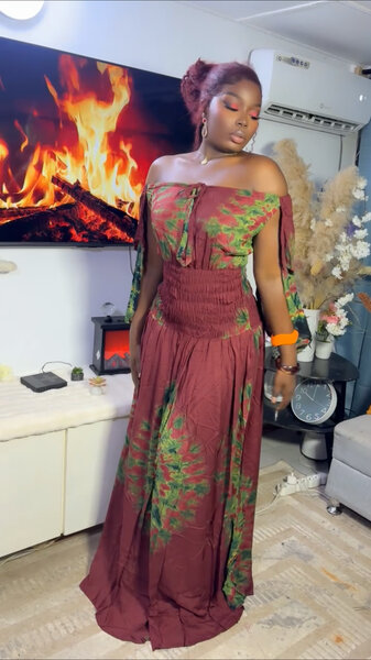 Robe maxi bohème ethnique