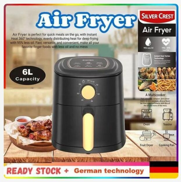 Friteuse à air 6L Silver Crest