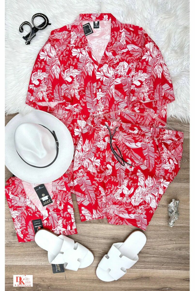 Chemise et short tropical assortis