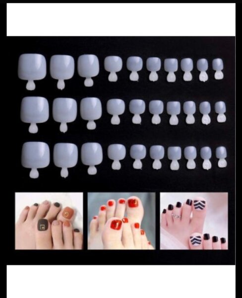 Faux ongles pieds élégants