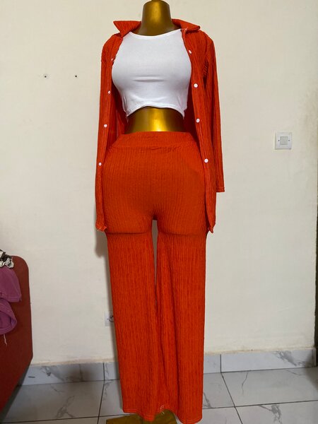 Ensemble Femme Orange Élégant