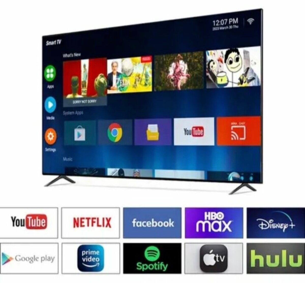 Téléviseur intelligent LED 4K Android