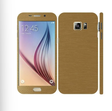 Samsung Galaxy S6 Golden Brushed Metal texture Mobile Skin