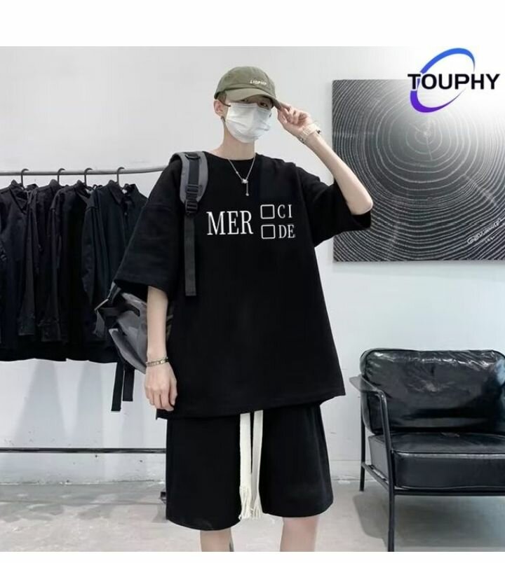 T-shirt noire oversize homme