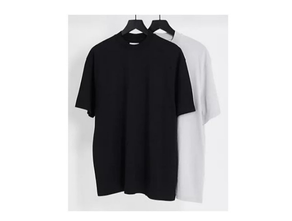 T-shirts 2 pièces blanc noir