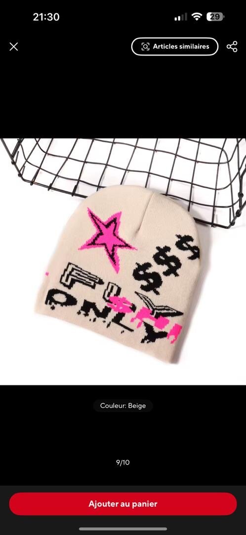 Bonnet stylé étoile