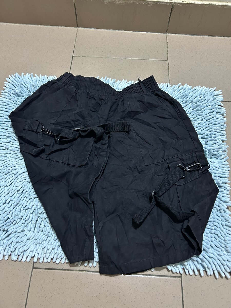 Pantalons cargo noirs unisexes