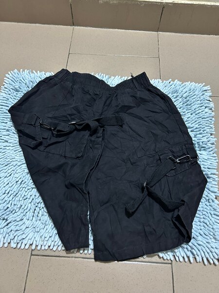 Pantalons cargo noirs unisexes