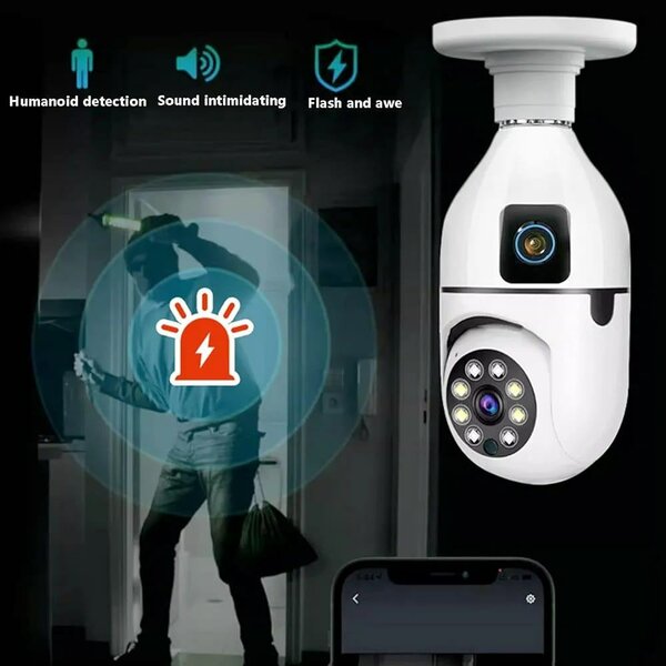 Caméra de surveillance wifi double objectif