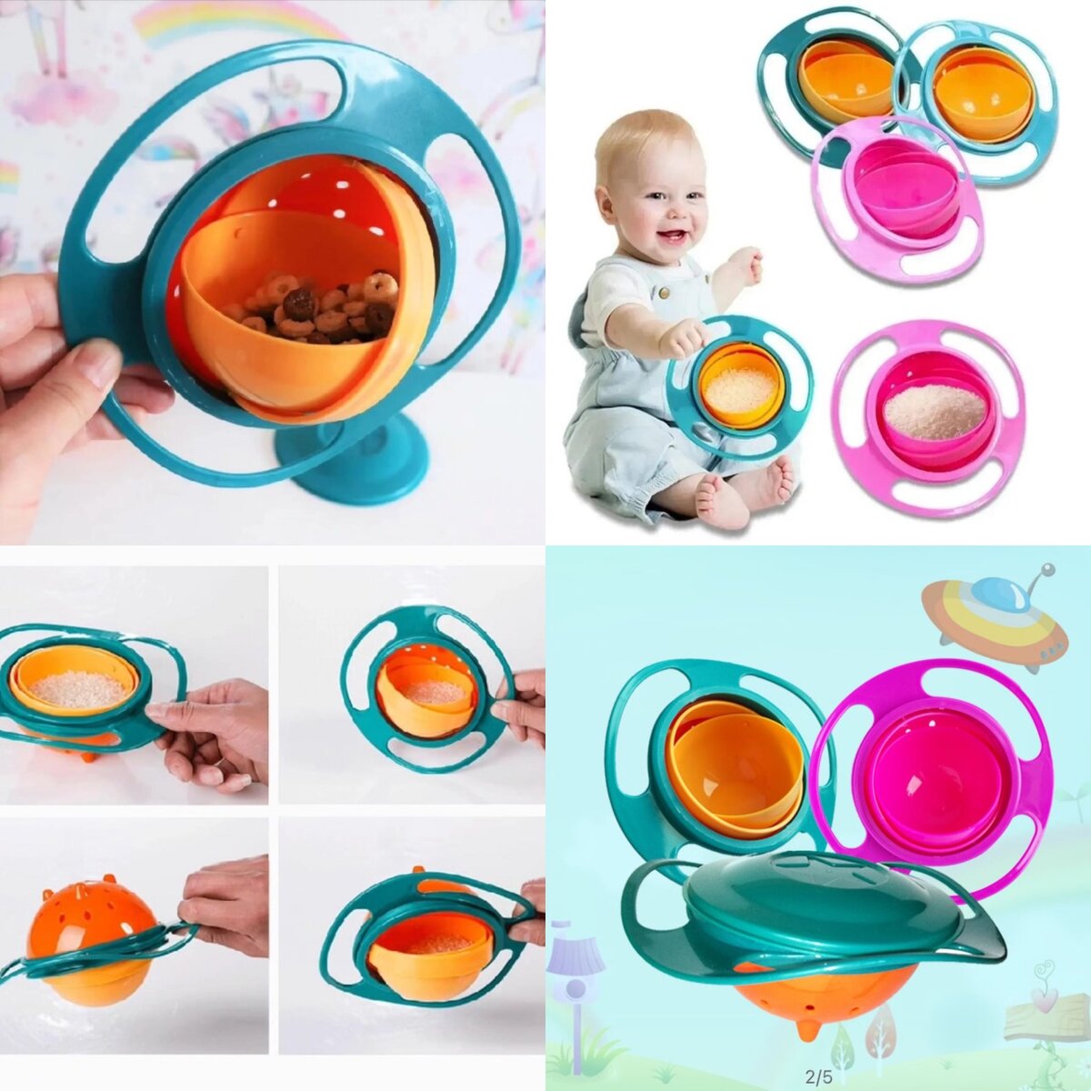 360 anti spill food bowls