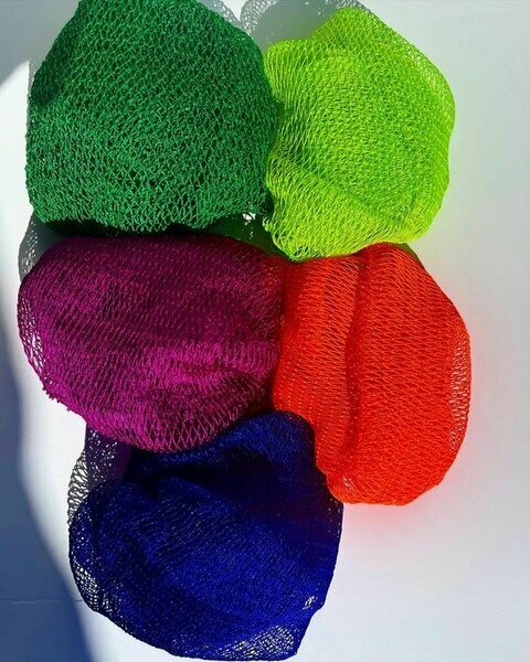 Éponge filet de bain colorée - 1 mètre