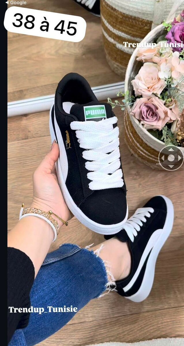 Sneakers en suède noir pour homme